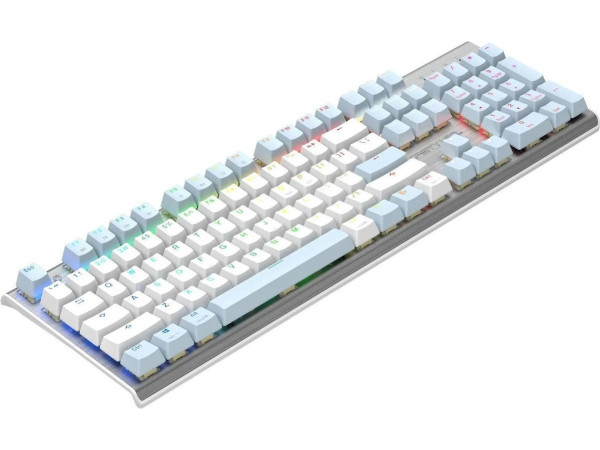 Клавиатура A4Tech Fstyler FS100 Neon (серебристый/голубой)