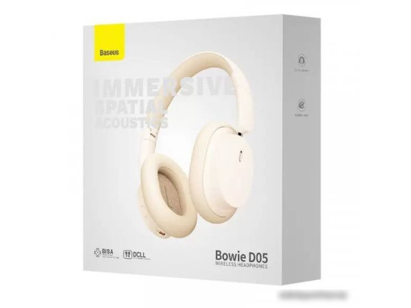 Наушники Baseus Bowie D05 (белый/бежевый)