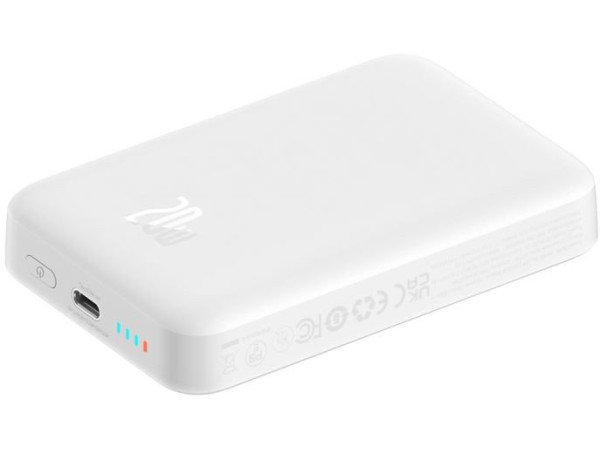 Внешний аккумулятор Baseus Magnetic Mini Air Wireless Fast Charge Power Bank 20W 10000mAh (белый)