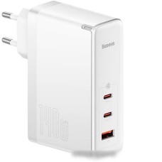 Сетевое зарядное Baseus GaN5 Pro Fast Charger 2C+U 140W EU (белый)
