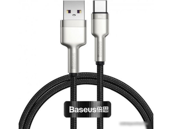 Кабель Baseus Cafule Series Metal Data Cable USB Type-A - Type-C 66W CAKF000001 (0.25 м, черный)
