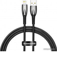 Кабель Baseus Glimmer Series Fast Charging Data Cable USB Type-A - Lightning 2.4A CADH000201 (1 м, черный)