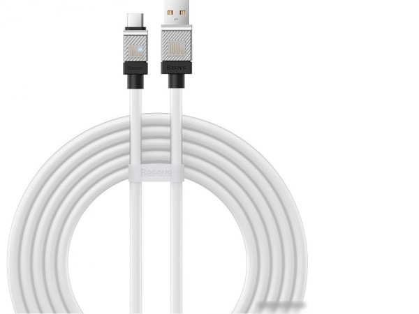 Кабель Baseus CoolPlay Series USB Type-A - USB Type-C (2 м, белый)