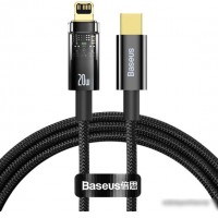 Кабель Baseus Explorer Series Auto Power-Off Fast Charging USB Type-C - Lightning (2 м, черный)