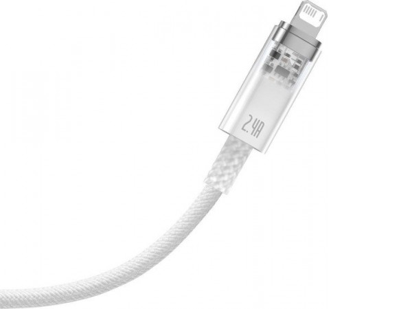 Кабель Baseus Explorer Series Fast Charging Cable with Smart Temperature Control 2.4A USB Type-A - Lightning (2 м, белый)