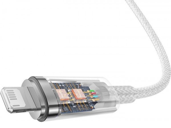 Кабель Baseus Explorer Series Fast Charging Cable with Smart Temperature Control 2.4A USB Type-A - Lightning (2 м, белый)