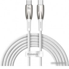 Кабель Baseus Glimmer Series Fast Charging Data Cable USB Type-C - Type-C 100W CADH000802 (2 м, белый)