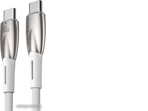 Кабель Baseus Glimmer Series Fast Charging Data Cable USB Type-C - Type-C 100W CADH000802 (2 м, белый)