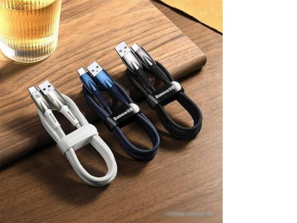 Кабель Baseus Glimmer Series Fast Charging Data Cable USB Type-A - Type-C 100W CADH000401 (1 м, черный)