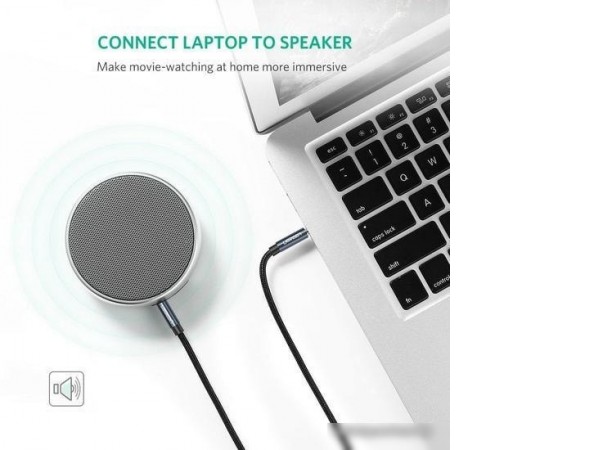 Кабель Ugreen AV112 3.5 мм - 3.5 мм (1 м, синий)