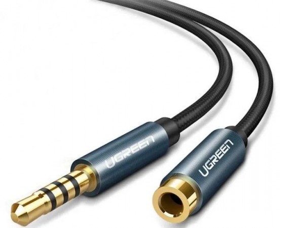 Кабель Ugreen AV118 3.5 мм - 3.5 мм (50 см, синий)