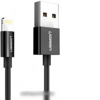 Кабель Ugreen US155 80823 USB Type-A - Lightning (2 м, черный)
