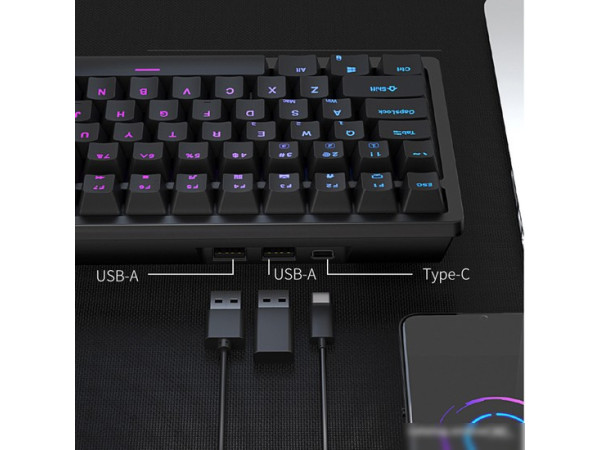 Клавиатура Royal Kludge RK98 RGB (черный, RK Red)