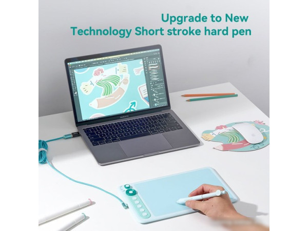 Графический планшет Parblo Intangbo X7 (розовый)