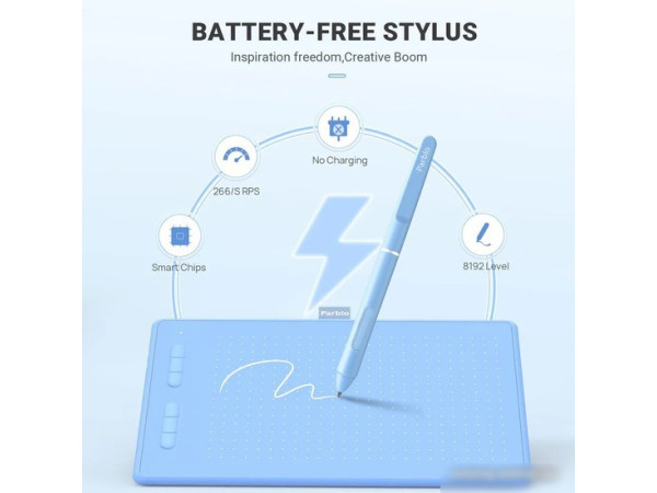 Графический планшет Parblo Ninos N10B (голубой)