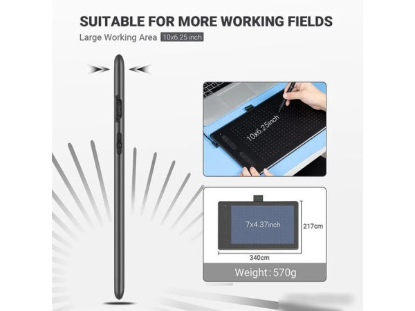 Графический планшет Parblo Ninos N10B (черный)