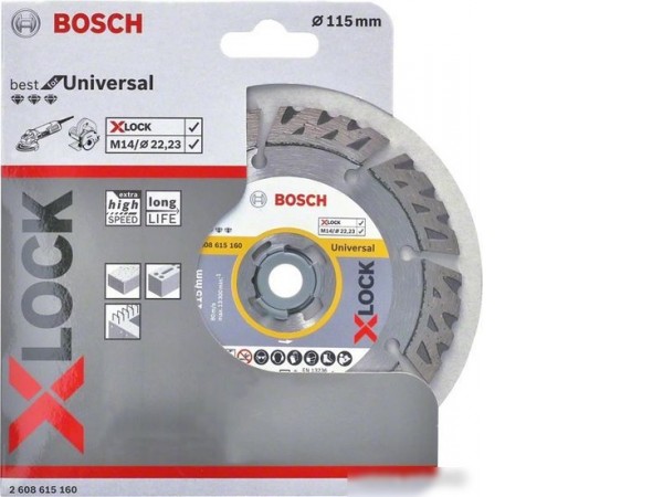 Отрезной диск алмазный Bosch X-Lock Best Universal 2608615161