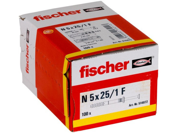 Дюбель-гвоздь Fischer N 5 x 25/1 F 514872 (100 шт)