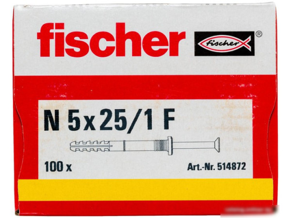 Дюбель-гвоздь Fischer N 5 x 25/1 F 514872 (100 шт)