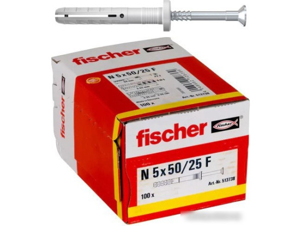 Дюбель-гвоздь Fischer N 5 x 50/25 F 513738 (100 шт)