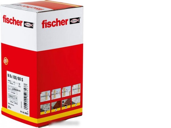 Дюбель-гвоздь Fischer N 8 x 100/60 S 50357 (50 шт)