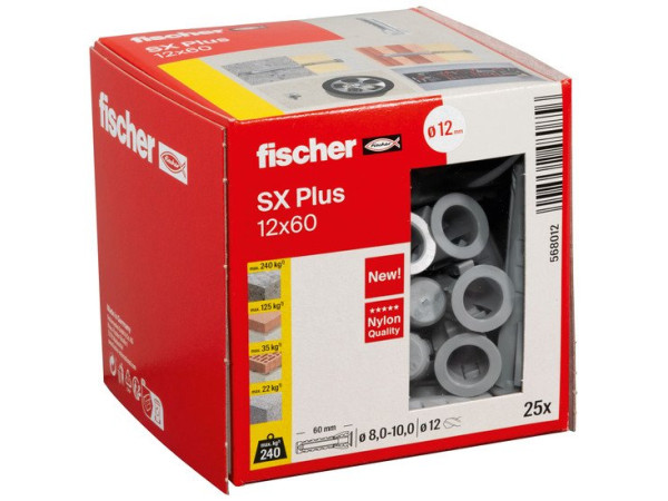 Дюбель универсальный Fischer SX Plus 12x60 568012 (25 шт)