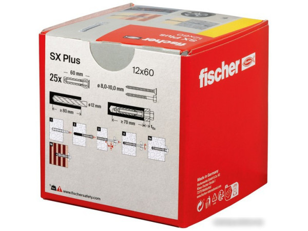Дюбель универсальный Fischer SX Plus 12x60 568012 (25 шт)