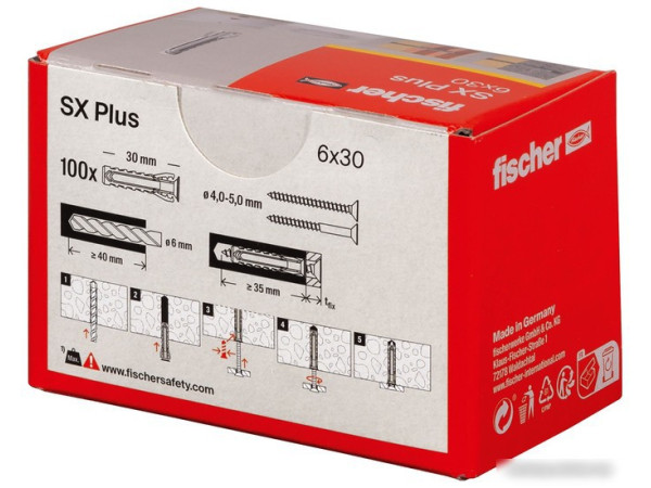Дюбель универсальный Fischer SX Plus 6X30 568006 (100 шт)