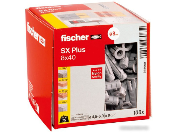 Дюбель универсальный Fischer SX Plus 8X40 568008 (100 шт)