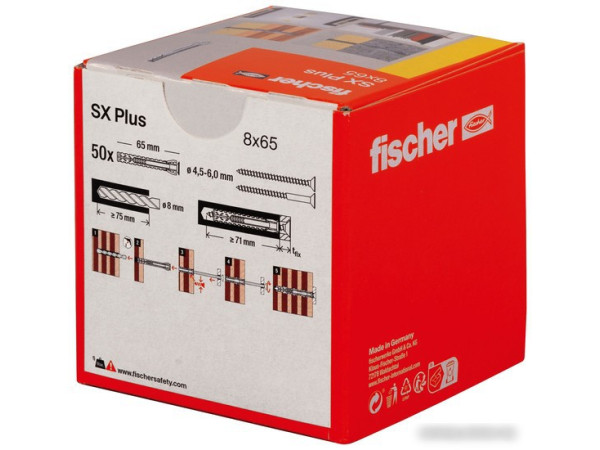 Дюбель универсальный Fischer SX Plus 8X65 568108 (50 шт)