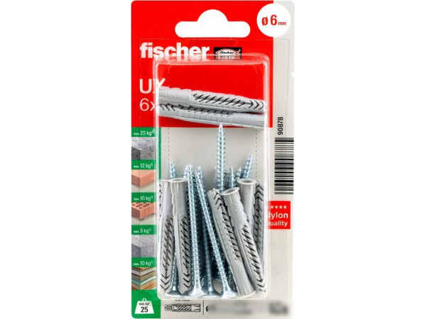 Дюбель-гвоздь Fischer UX 6 x 50 R S 90878 (10 шт)