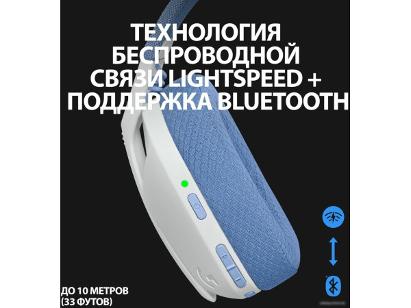 Наушники Logitech G435 Lightspeed (белый/сиреневый)