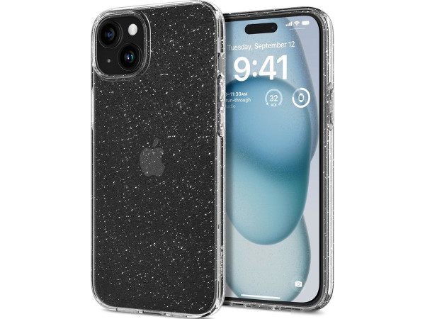 Чехол для телефона Spigen Liquid Crystal Glitter для iPhone 15 ACS06788 (затемненный/прозрачный)