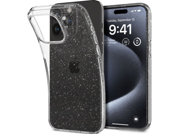 Чехол для телефона Spigen Liquid Crystal Glitter для iPhone 15 Pro ACS06701 (затемненный/прозрачный)