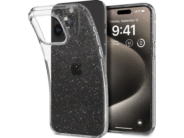 Чехол для телефона Spigen Liquid Crystal Glitter для iPhone 15 Pro Max ACS06559 (затемненный/прозрачный)