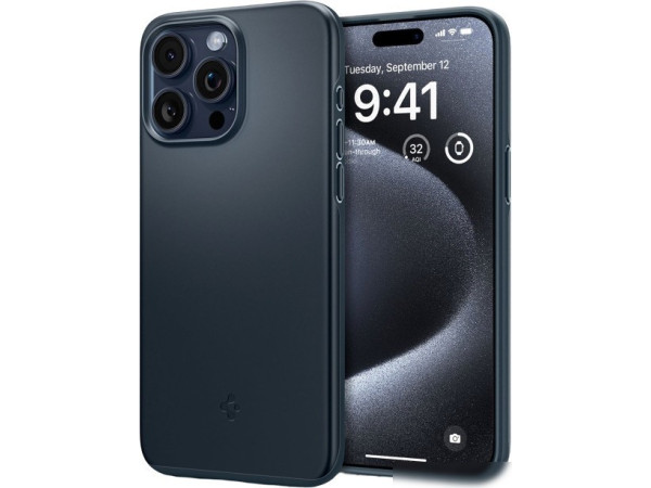 Чехол для телефона Spigen Thin Fit для iPhone 15 Pro ACS06688 (темно-синий)