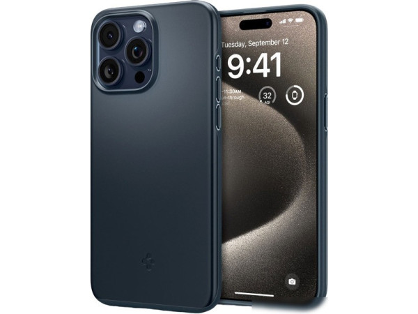 Чехол для телефона Spigen Thin Fit для iPhone 15 Pro Max ACS06546 (темно-синий)