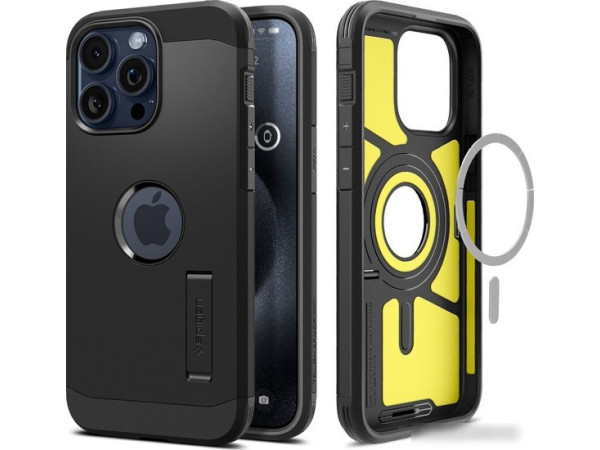 Чехол для телефона Spigen Tough Armor (MagFit) для iPhone 15 Pro ACS06733 (черный)