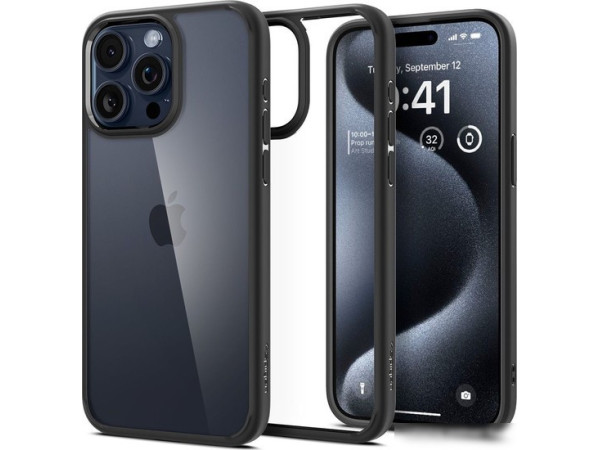 Чехол для телефона Spigen Ultra Hybrid для iPhone 15 Pro ACS06713 (черный)