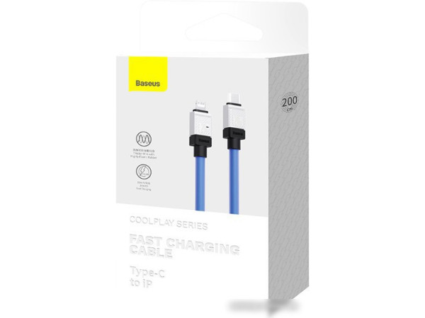 Кабель Baseus CoolPlay Series USB Type-C - Lightning (2 м, голубой)