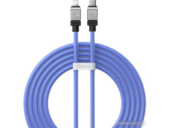 Кабель Baseus CoolPlay Series USB Type-C - Lightning (2 м, голубой)
