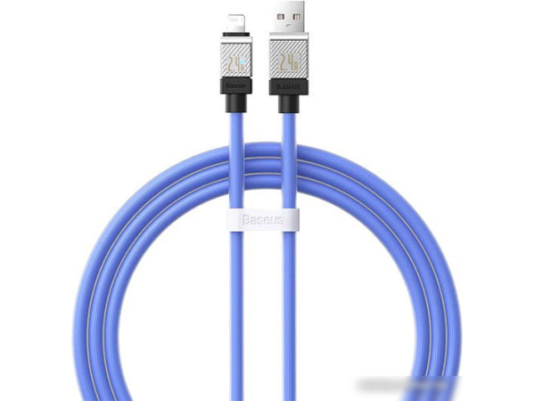 Кабель Baseus CoolPlay Series Fast Charging Data Cable 2.4A USB Type-A - Lightning (1 м, синий)
