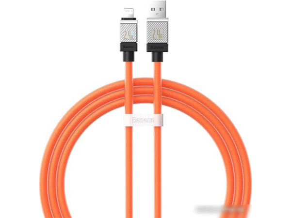 Кабель Baseus CoolPlay Series Fast Charging Data Cable 2.4A USB Type-A - Lightning (1 м, оранжевый)