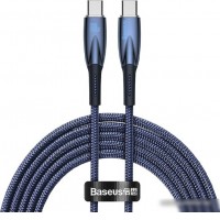 Кабель Baseus Glimmer Series Fast Charging Data Cable USB Type-C - Type-C 100W CADH000703 (1 м, синий)