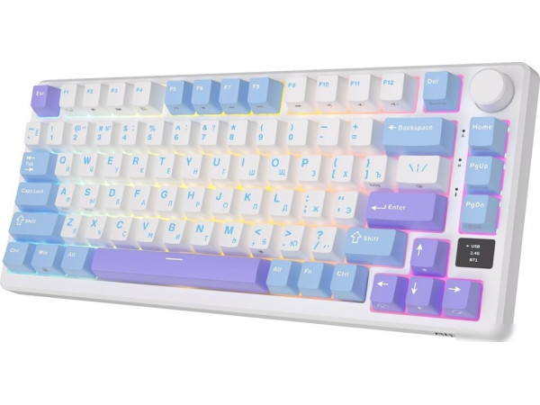 Клавиатура Royal Kludge RK-M75 RGB (Taro Milk, RK Silver)