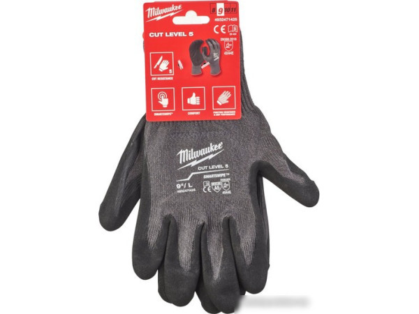 Нитриловые перчатки Milwaukee Cut level 5/E 9/L 4932471425