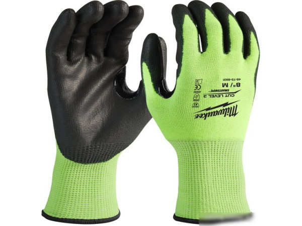 Текстильные перчатки Milwaukee HI-VIS CUT C XXL