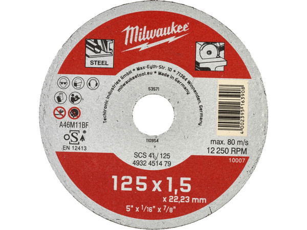 Отрезной диск Milwaukee SCS 41 4932451479