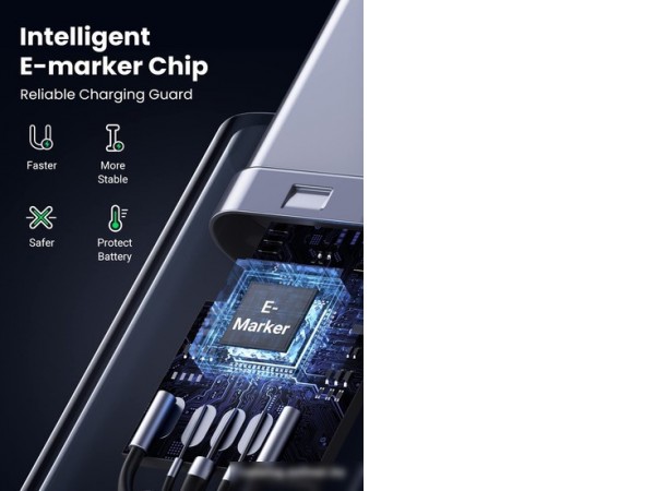 Кабель Ugreen US535 15311 USB Type-C - USB Type-C (1 м, черный)