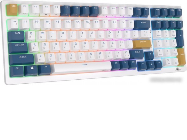 Клавиатура Royal Kludge RK98 RGB (белый/синий, RK Red)